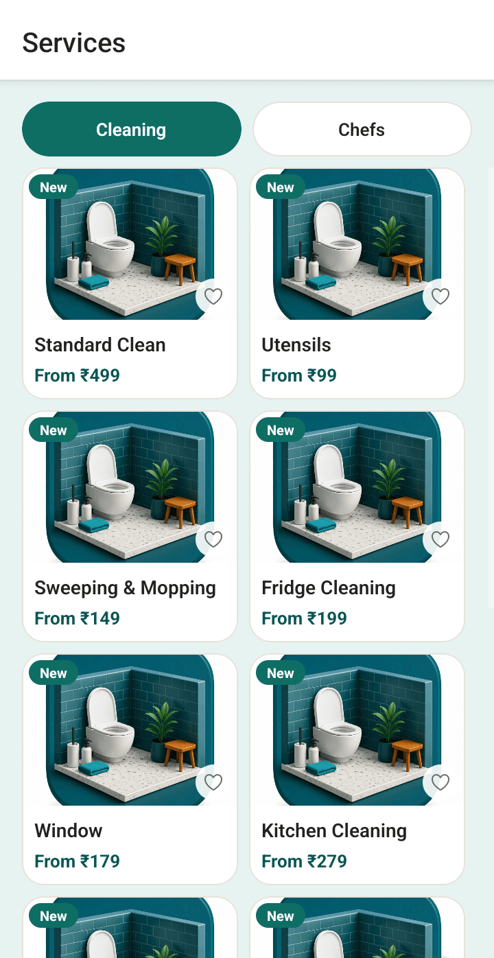 Clinngo app screen